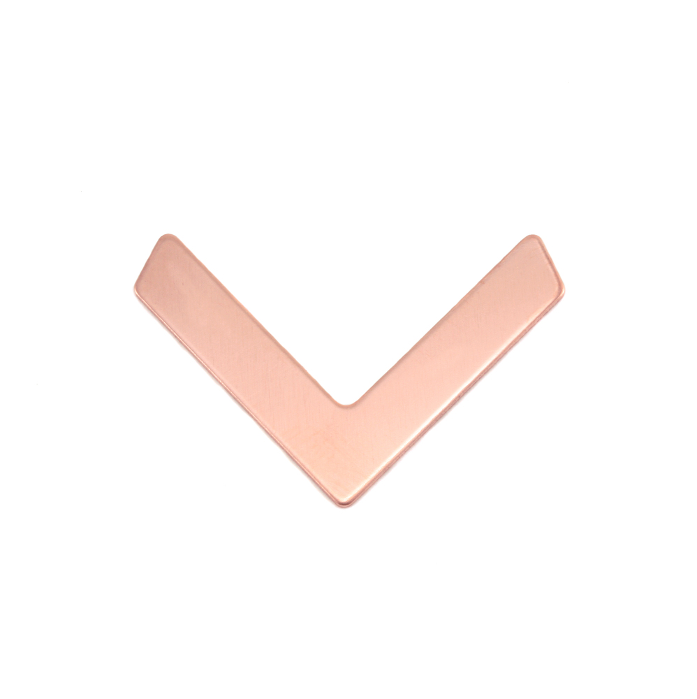 Metal Stamping Blanks Copper Medium Chevron 24.5mm x 16mm, 24g
